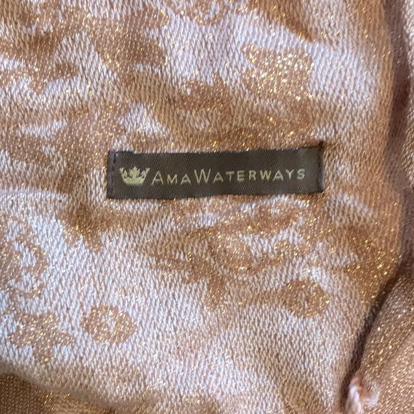 Beautiful Mauve Gold Pashmina Scarf Wrap - Picture 5 of 5